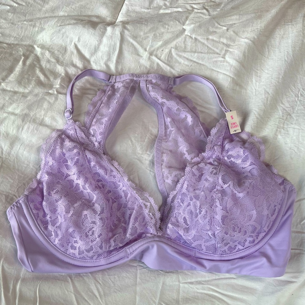 vs Pink, lavender bralette